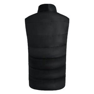 LITEGUEST USB heated vest, black quilted outerwear