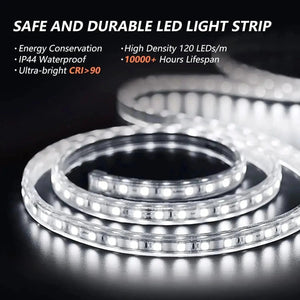 HAUSVITA 20x28 inch Center Glow LED bathroom mirror with clear LED light strip