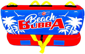 Towable raft WOW Beach Bubba 2P, blue top with red base and yellow handles