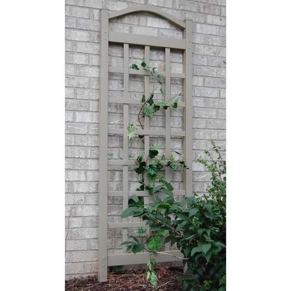 76-inch Tall Mocha Tan Brown Vinyl Garden Trellis