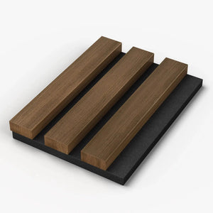 Acoustic slat wood panels sample box with five color tones