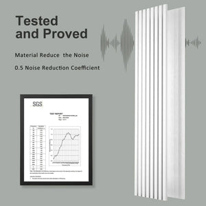 HAUSVITA acoustical polyester wall panel 48x24x0.7 in white with vertical slats