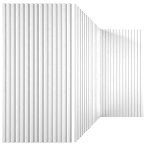 Acoustical 100% polyester wall panel, white, 48x24x0.7, shown as multiple panels arranged in a corner