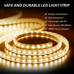 Deluxe Sleek Backlit LED bathroom mirror HAUSVITA with gold LED strip