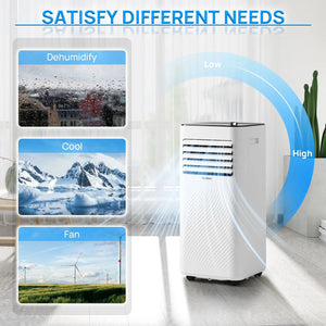 Finnmark 8,000 BTU portable air conditioner by TURBRO, white with vented front grille