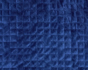 Original Weighted Blanket by Gravity Blankets, deep blue quilted square pattern