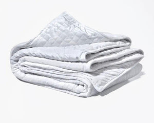 Original Weighted Blanket, light gray quilted blanket for restful sleep