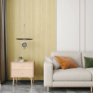 Hausvita 48 x 6 inch WPC slat wall panel, natural wood finish, 16-pack