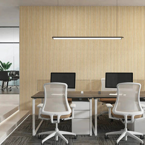 Hausvita acoustic solid wood slat wall panels, natural wood finish, 2 panels per box
