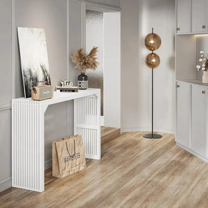 Hausvita HiKingQueens 35-inch Dining Bench, white solid-wood long entryway bench