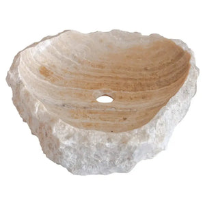 Stone sink Honey Onyx translucent rustic above-counter bathroom vanity by Villohome
