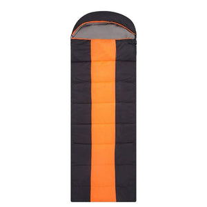 LITEGUEST Winter Heated Sleeping Bag, USB warmth, black with orange center stripe