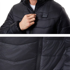 LITEGUEST 27-Zone Smart Heated Down Jacket, black puffer by SmartTherm OutdoorLiteGear Inc.