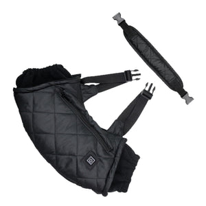 LITEGUEST USB Heated Hand Muff black quilted with adjustable straps from SmartTherm OutdoorLiteGear Inc.