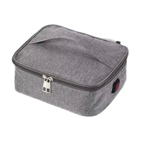 LITEGUEST USB heated lunch bag, gray fabric, portable outdoor lunch bag