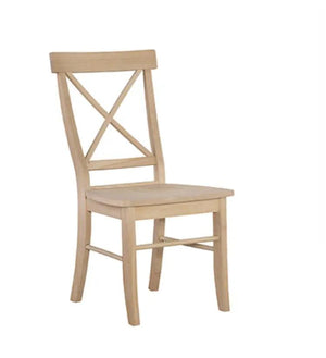 Single X Chair by Wooden Whale Workshop, natural wood finish with cross-back design.