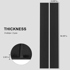 Luxury black acoustic solid wood wall panels, 2 panels per box