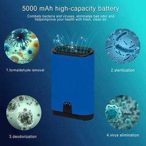 Portable ozone generator air purifier, blue, by JHY DESIGN