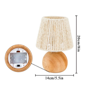 Set of 2 woven cotton rope table lamps by JHY DESIGN in natural beige, boho style