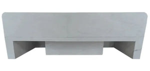 Carrara White Marble Wall-Mount Bathroom Sink with Backsplash by Villohome, 18in wide and 36in long, modern stone sink