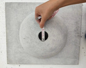 Tundra Grey Marble rectangular bathroom vanity top, honed, with round sink hole