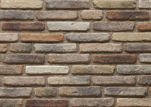 Ferrara Old School brick veneer by Villohome; earth-tone handmade stone-look bricks for walls