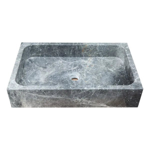 Sirius gray marble rectangular bathroom sink by Villohome