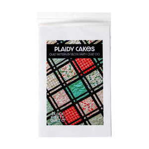 Plaidy Cakes 10-inch Squares quilt pattern by Block Party Quilt Co, sewing pattern.