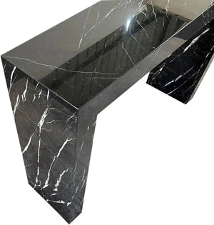 Toros Black Viola Marble rectangular console table, polished, Villohome