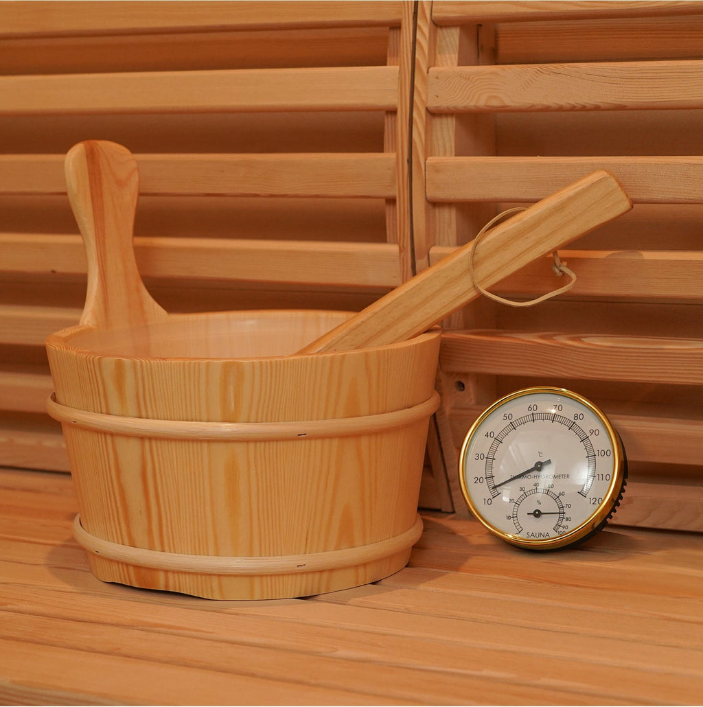 SAUNA EVOLUTION®  Outdoor Wood Steam Sauna（5-6 Person）Cabin 04
