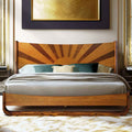 Rorns Sunset Platform Bed Frame With Headboard for Ultimate Bedroom Style