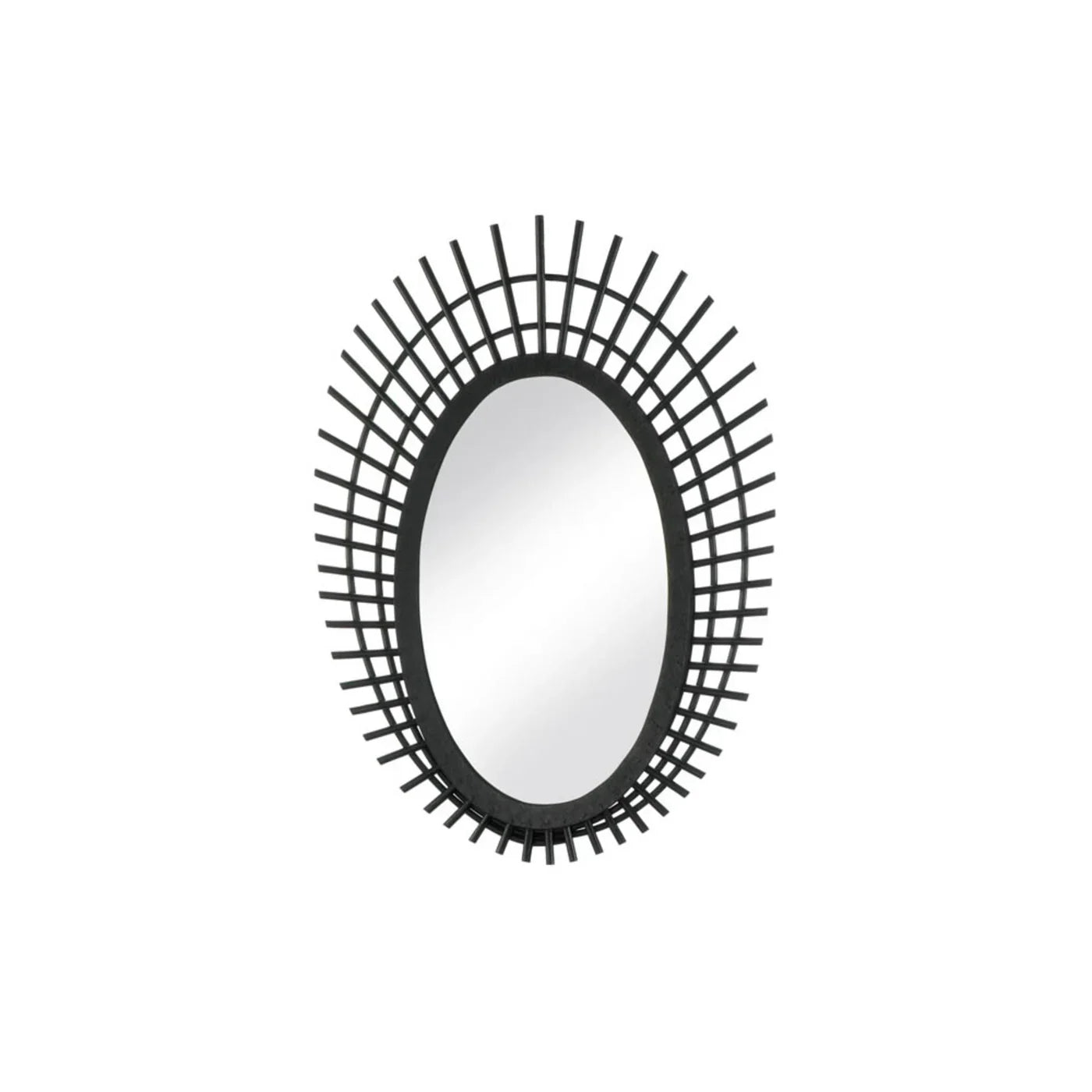 RIKI SMALL BLACK BAMBOO MIRROR