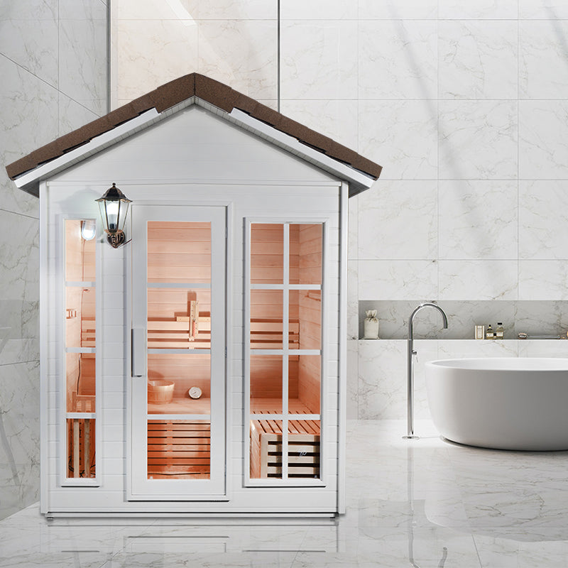 SAUNA EVOLUTION®  Garden Waterproof Traditional Sauna Steam Room Cabin 01