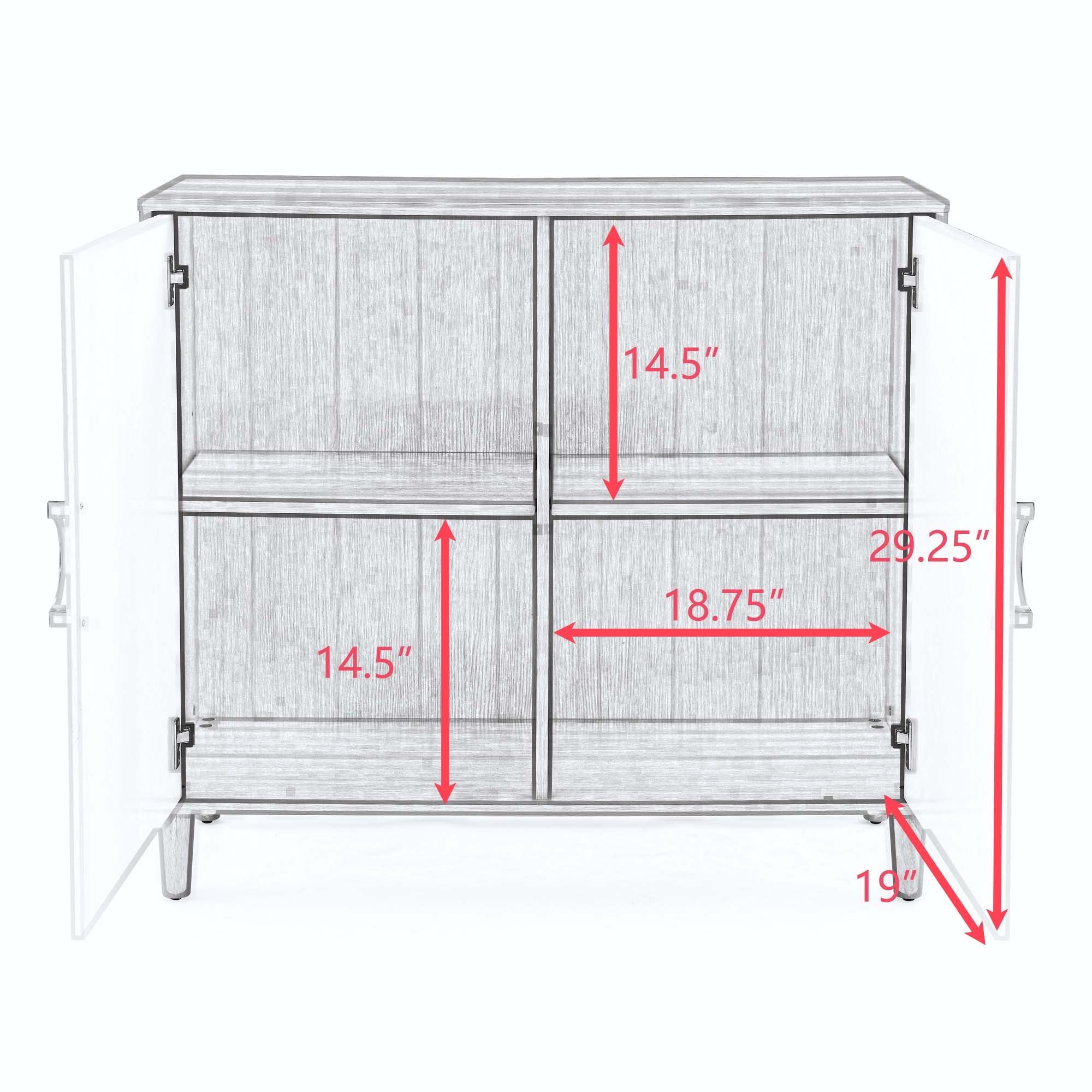 Most comfortable storage cabinet with doors and shelves, modern MDF feature cabinet with adjustable shelves, freestanding sideboard buffet cabinet for kitchen dining room living room hallway,