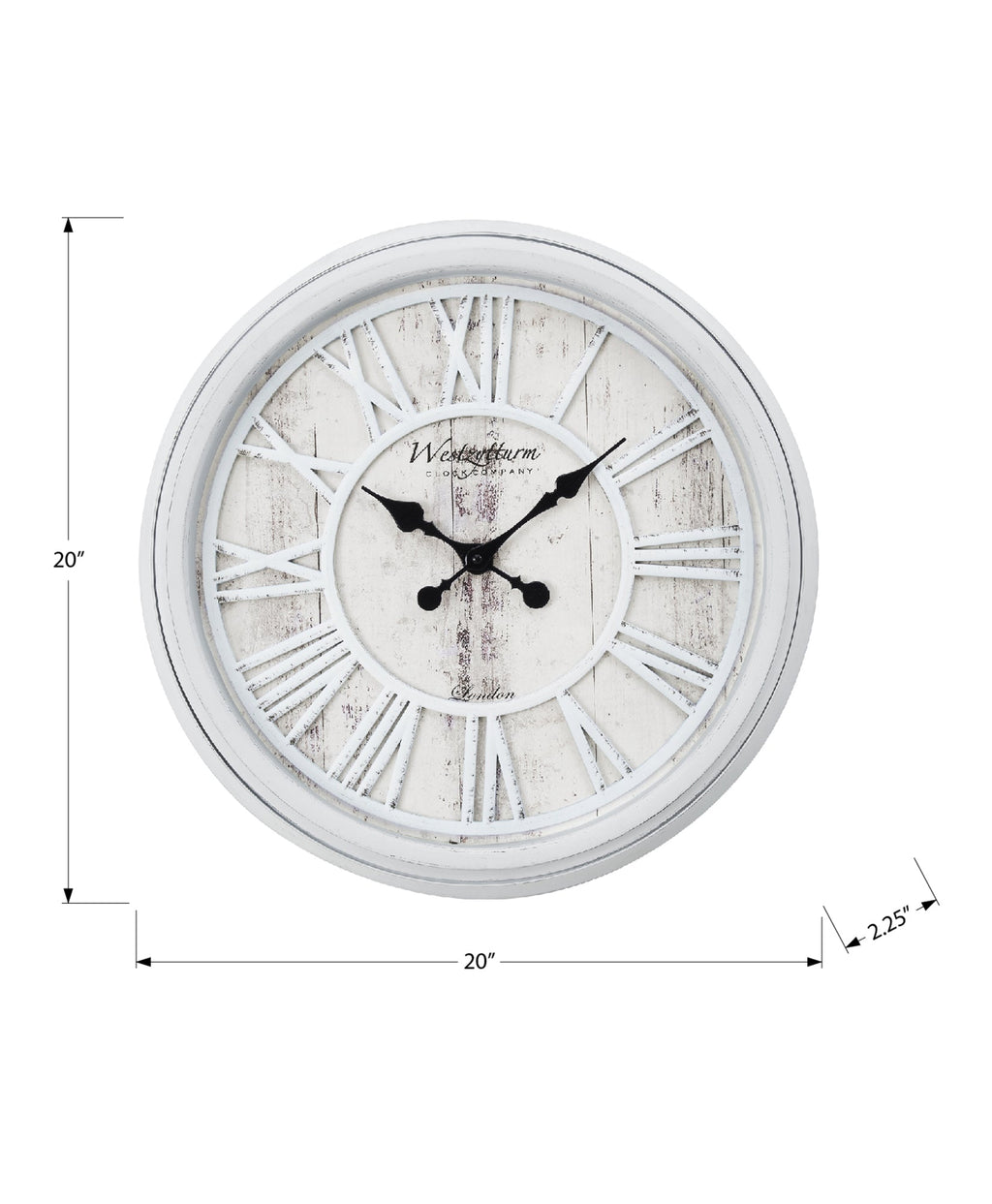 Clocks, 20' Round, Wall Clock, Grey, Transitional
