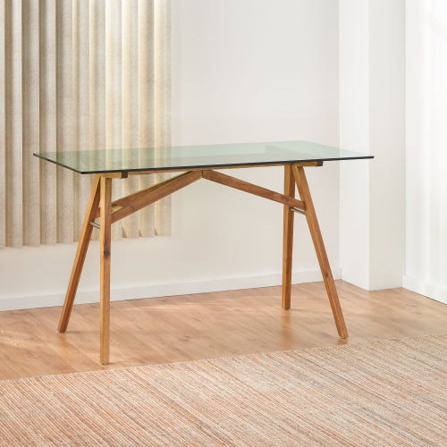 Computer Desk Home Office Desks,Large Office Desk, Modern Computer Desk Conference Table Meeting Room Table, Business Furniture for Home Office, Natural Color