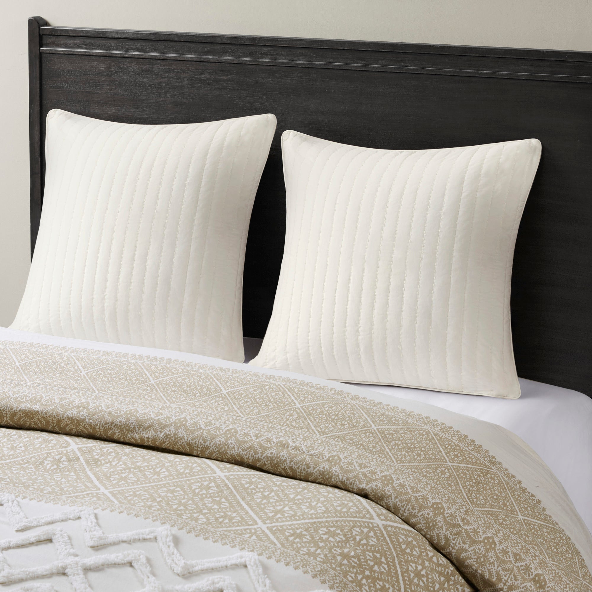 Cotton Quilted Euro Sham White Euro Sham