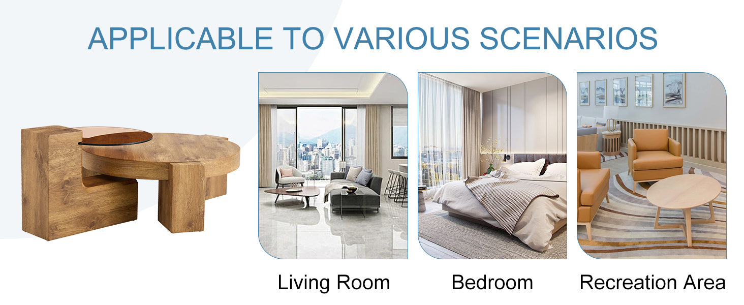 The detachable double-decker coffee table, the stylish design is more precious, and the detachable design can make the use of space more flexible and suitable for various scenes.
