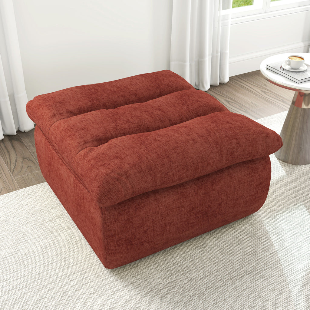 Lazy Floor Sofa,Modern armless and backless sofa chair,Comfy Accent Bean Bag Couch,suitable for living room bedroom office-Orange