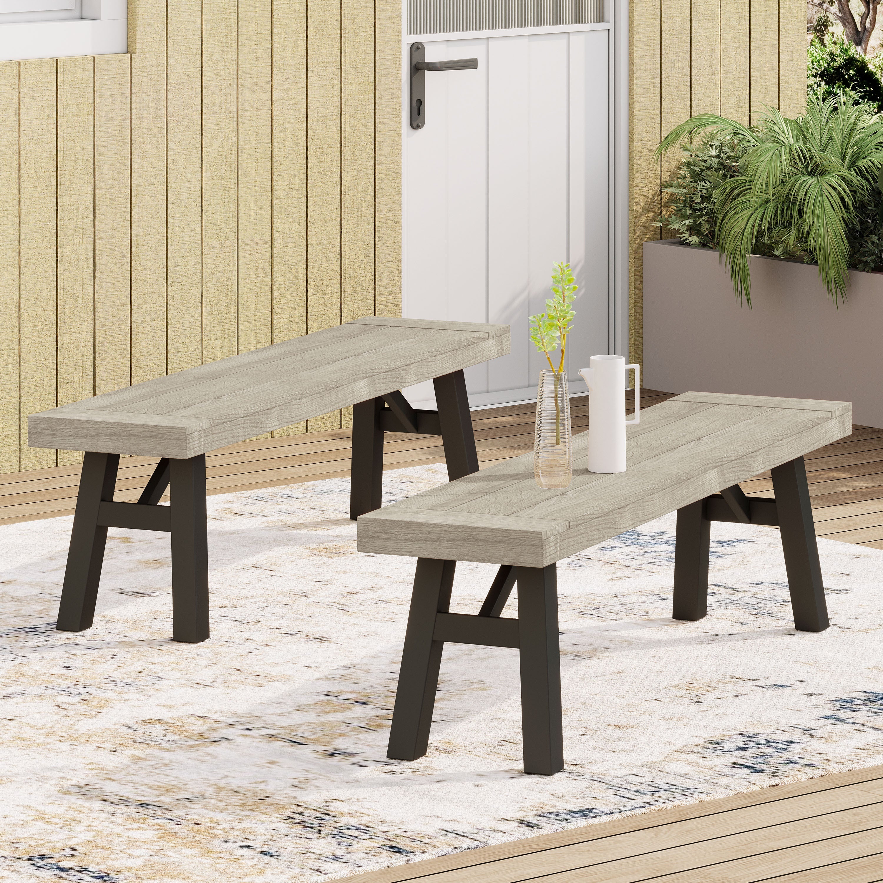 BETTINA DINING SET-GRAY (3 PCS)