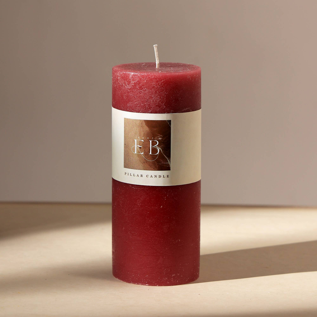 Rustic Pillar Candle (3' x 7')  Elegant & Long-Lasting Wax Candle for Home Décor  Warm Glow for Relaxation, Celebrations & Everyday Use  Perfect for Centerpieces, Lanterns & Gifting
