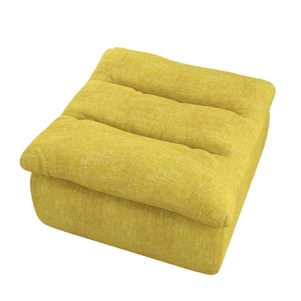 Lazy Floor Sofa,Modern armless and backless sofa chair,Comfy Accent Bean Bag Couch,suitable for living room bedroom office-Yellow