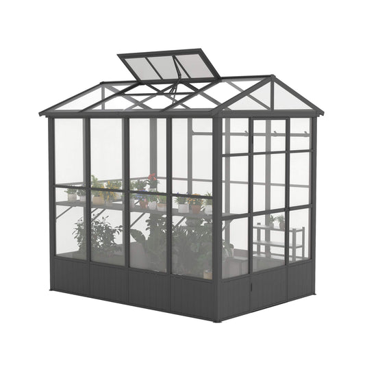 [06X08FT] Heavy Duty Outdoor Polycarbonate Greenhouse With Fully Automatic Temperature Control Vent (SAK51892)