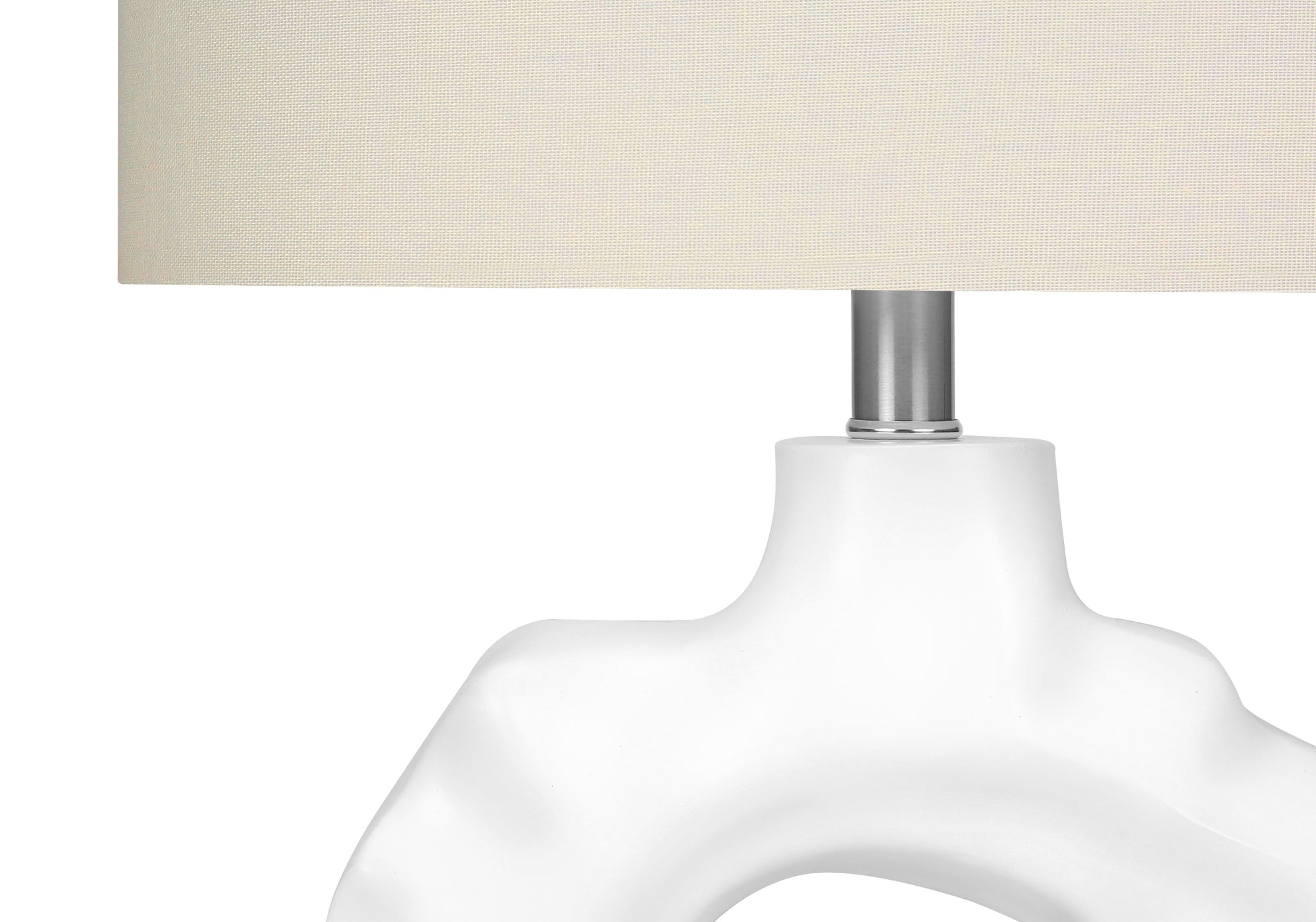 Lighting, 25'h, Table Lamp, Cream Resin, Ivory / Cream Shade, Modern