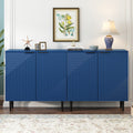 Mirod Set of 2 Modern Minimalist Side Cabinets,Versatile Storage Solution,Adjustable Shelves,Stylish Geometric Door Design,Perfect as TV Stand