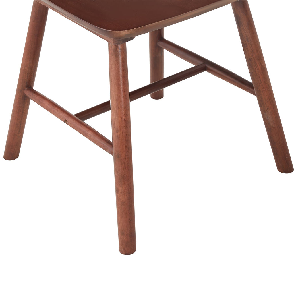 4 pieces of dining chair, Walnut, rubber wood material, dining chair, solid wood chair, solid wood dining table chair, living room chair, simple and natural