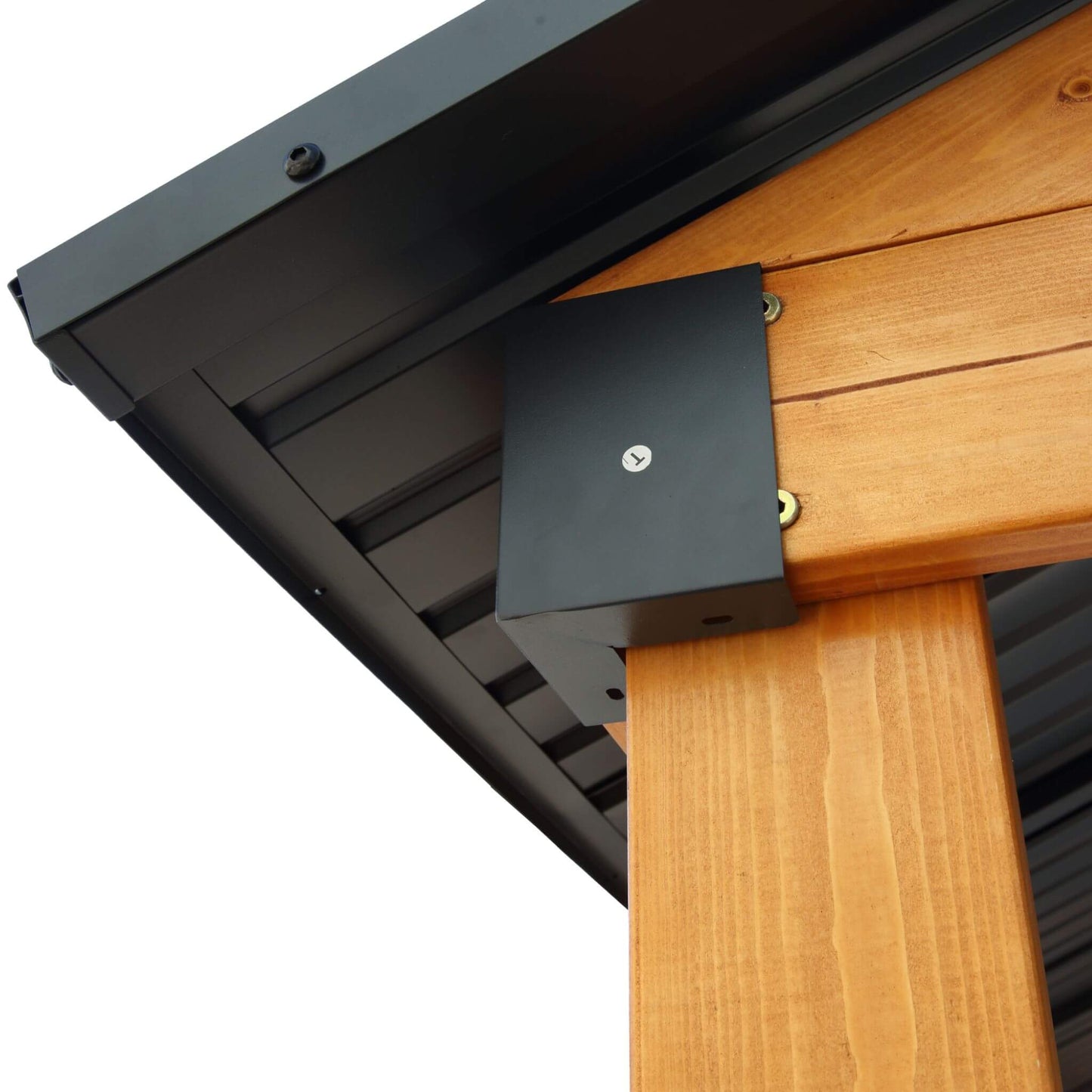 [09X11] Heavy Duty All-Weather Hard Top Wooden Carport Gazebo With Galvanized Steel Roof (SAK39187)