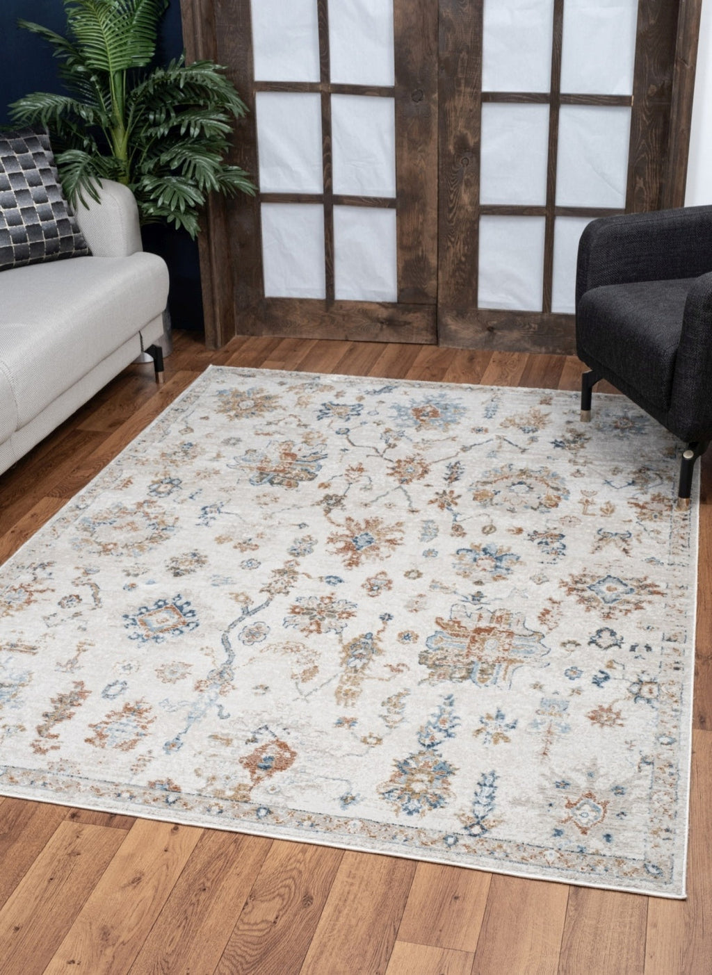 Noble GC_GEN7007 Ivory 7 ft. 10 in. x 10 ft. 3 in. Area Rug