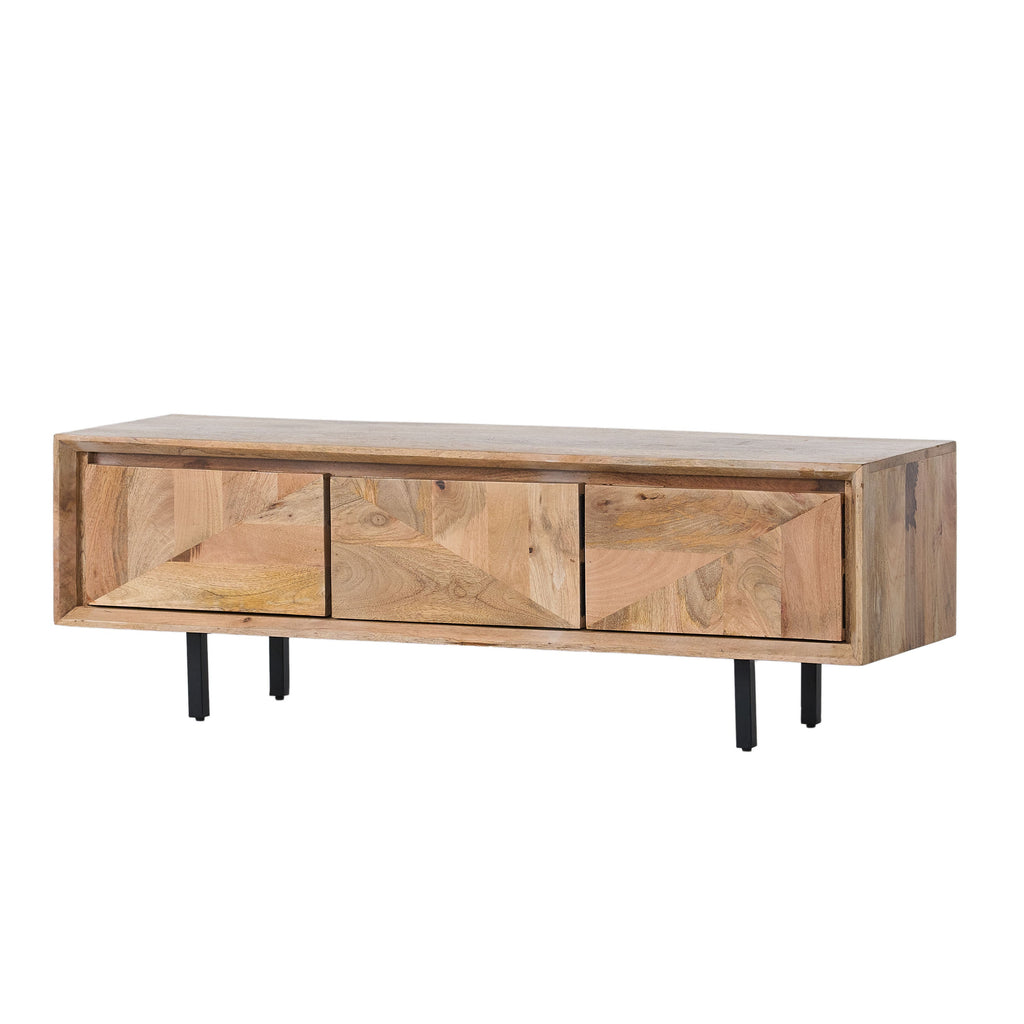 TV stand with 3 Cabinets for TVs Up To 59 Inches, Natural