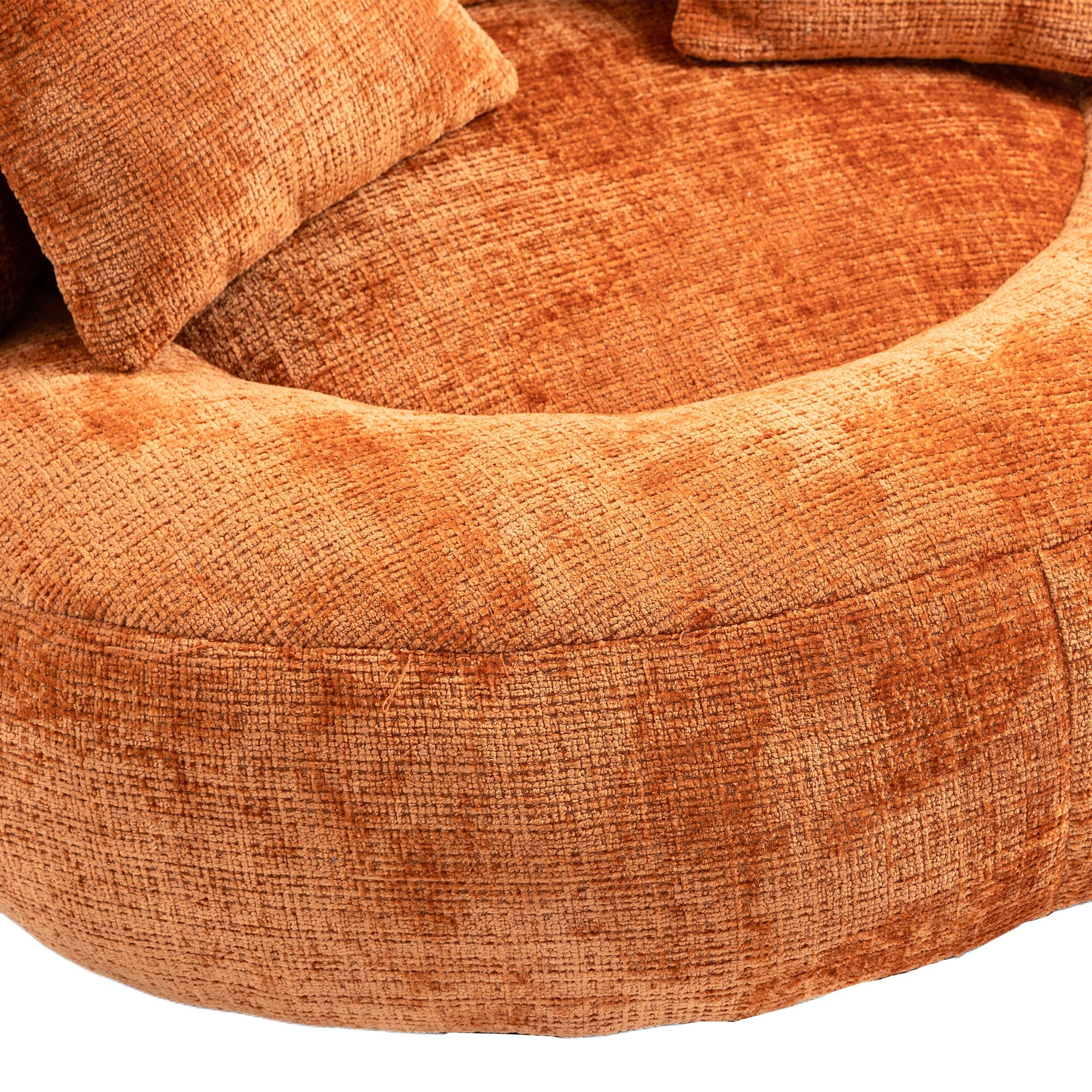Lazy Sofa Durable Comfort Lounger High Back Bean Bag Chair for Adults and Kids, Indoor & Outdoor, Orange Chenille